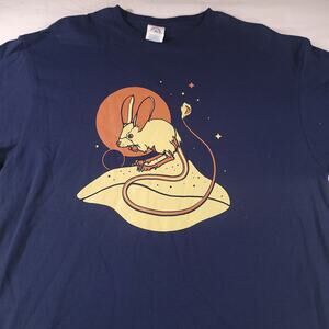 Delta Graphic Short Sleeve Crew Neck Casual T Shirt Mens Size Large L Blue